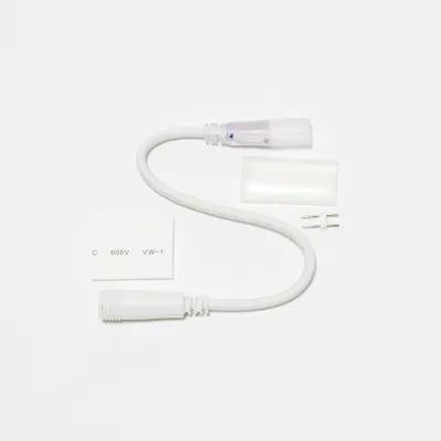 Obrázek produktu pro Připojovací kabel DECOLED pro jednostranný LED neon D-TYPE, IP67, 25 cm, bílý, samice