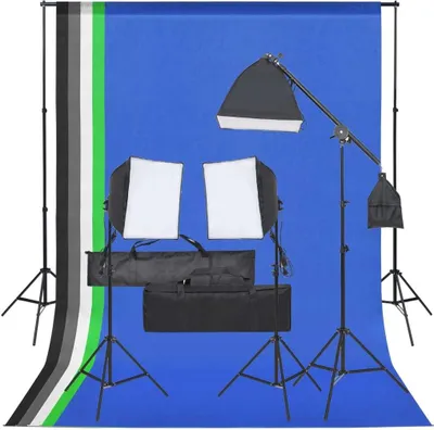 Produktbild von Fotostudio-Set mit Beleuchtung und Hintergrund