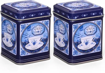Produktbild von tea4chill Teedosen / Kaffeedosen / Vorratsdosen Set „Classic Blend“, 2 Dosen je 50g, Stülpdeckel