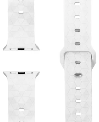 Produktbild von Hexion Armband für Apple Watch Ultra/SE/10/9/8/7/6/5/4/3/2/1, Silikon Loop Sportarmband, 42/44/45/46/49mm - Polarweiß