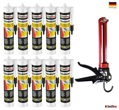 10 x Folienkleber Dichtkleber + HQ Auspresspistole SET Dampfbremse Dampfsperre