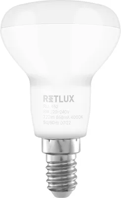 Obrázok produktu pre RETLUX RLL 452 LED žiarovka, príkon: 8 W, pätica E27, 220-240V, 4000K - studená biela, životnosť viac ako 25000h, svetelný tok: 720 lm