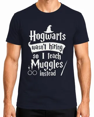 Immagine prodotto di Hogwarts non assumeva, quindi insegno ai babbani. Maglietta Harry Potter Halloween Herren, Navy, M