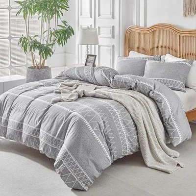 Produktbild von Unyqoos stilvolle und bequeme® bohemische Bettbezug-Set aus Mikrofaser für Doppelbett