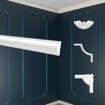 Produktbild von MARBET DESIGN Wandvertäfelung Styropor weiß - Segmentierte Wanddekoration XPS Stuck Nachbildung Kunststoff - Zierleiste Wandvertäfelung Wandprofil Flachleiste Dekoration (E-27 23x11 mm, 10 Meter)