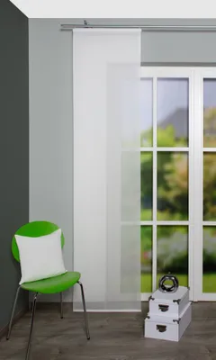 Produktbild von Home Wohnideen Schiebevorhang Effektvoile Scherli 1 teilig 245 x 60 cm Wollweiss