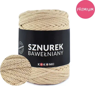 Produktbild von KOKONKI Premium Baumwollseil 5mm 100m Warmes Beige