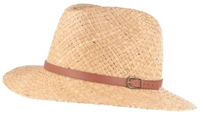 Raffia Strohhut luftig leicht Kunstlederband von Hut-Breiter in beige