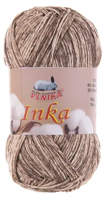 100g Inka mehrfarbig Farbverlaufgarn Baumwollmischgarn Häkelgarn Strickgarn 41 creme-braun