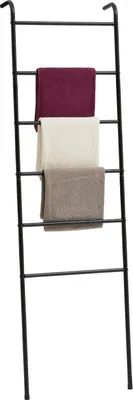 Produktbild von Handtuchhalter MORBIO aus Metal mit 6 Stangenl, stabiler Handtuchständer als Leiter,zeitlose Handtuchleiter im Industrial Stil in schwarz