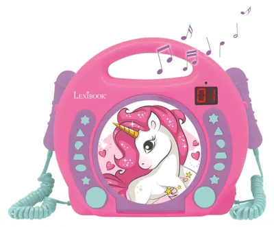 Immagine prodotto di Lettore CD portatile Unicorn con 2 microfoni Sing Along