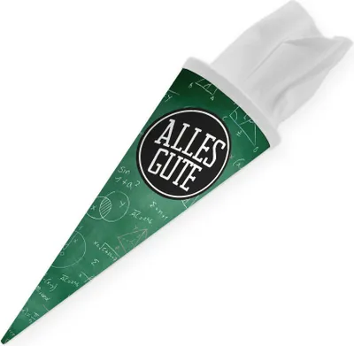 Produktbild von itenga Schultüte 35cm Formeln mit Sticker "Alles Gute"