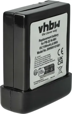 Produktbild von vhbw Akku kompatibel mit Kenwood TH-22AT, TH-208, TH42AT, TH308, TH22AT, TH208, TH-22E, TH-42AT, TH-308 Funkgerät, Walkie Talkie (1100 mAh, 6 V, NiMH)