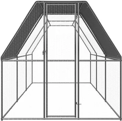 Immagine prodotto di Pollaio – Recinto per galline – Area esterna per galline – Pollaio esterno – Porta con serratura – Acciaio zincato