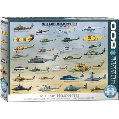 Produktbild von EUROGRAPHICS Militär-Hubschrauber Puzzle XL 500 Teile