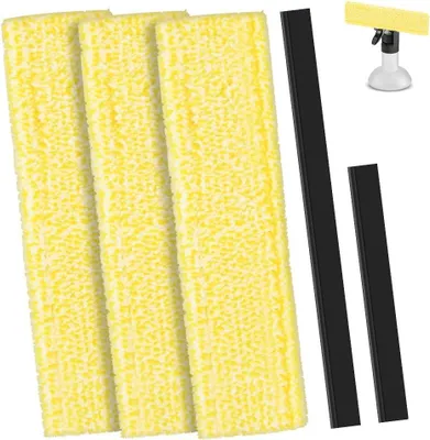 Imagen del producto de Paños de microfibra para limpieza de ventanas, 5 unidades, que incluyen un limpiacristales, aptos para vidrio y automóviles