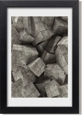 Produktbild von Bild 20x30 MDF-Rahmen, Wandkunst Betonwürfel