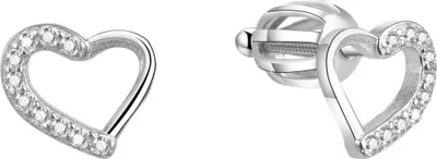 Image de Boucles d'oreilles cœur en argent AGUP1423S