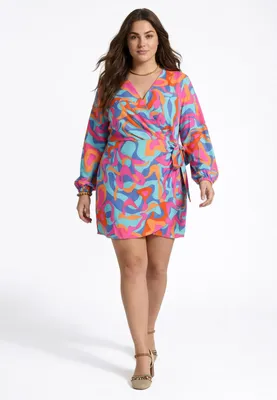 Produktbild von joella damen kleid plus size - mehrfarbig, XXL