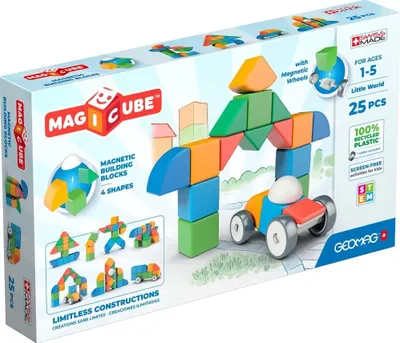 Produktbild von Geomag Magnetspielzeug Magicube Kleine Welt 25 Stück Bauset