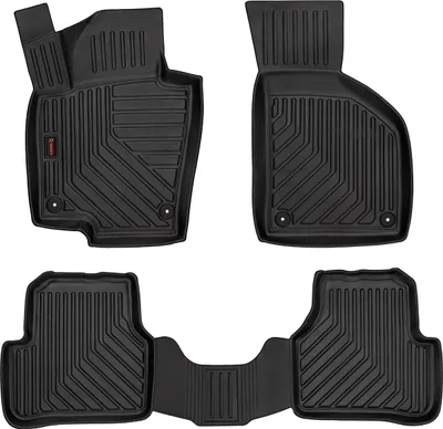 Produktbild von 3D Gummimatten passend für Volkswagen Passat B7 limousine, kombi, variant, alltrack (2010-2014) – Schwarz, hoher Rand, 4-tlg Set