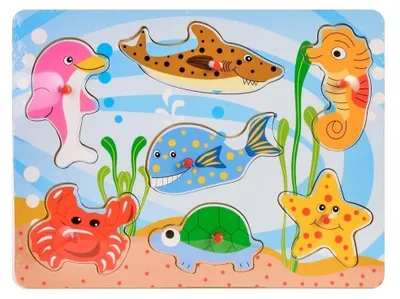 Image de Puzzle en bois - animaux marins
