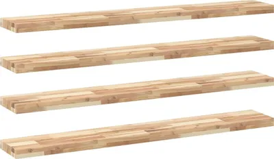 Immagine prodotto di vidaXL Mensole galleggianti 4 pezzi 140x20x4 cm in legno massiccio di acacia non trattato