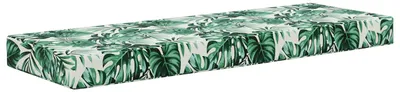 Immagine prodotto di Cuscino da seduta per esterni VidaXL con motivo a foglie tropicali 111,5 x 40 x 8 cm