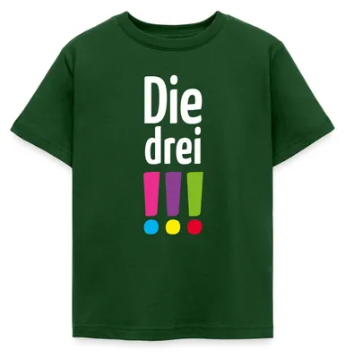 Produktbild von Spreadshirt Die Drei Ausrufezeichen Logo Kinder T-Shirt, 98/104 (3-4 Jahre), Forstgrün