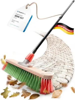 Image de Balai avec manche télescopique Balai de rue avec manche balai multifonctionnel (1 pièce)