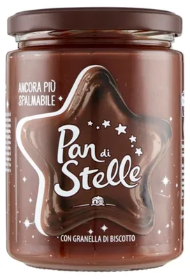 Produktbild von Nusscreme mit Keksen 580g - Pan di Stelle