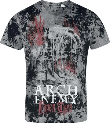 Produktbild von Arch Enemy T-Shirt Herren Flames Tiger schwarz/grau M