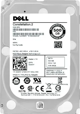 Obrázok produktu pre Pevný disk Dell ST9500620NS 500Gb 64Mb Cache 7200Rpm Sata II 2,5" 000X3Y