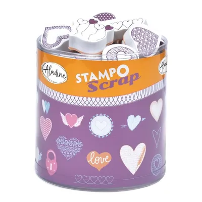 Produktbild von Aladine - Stempel zu drucken - Stampo Scrap - Herzen
