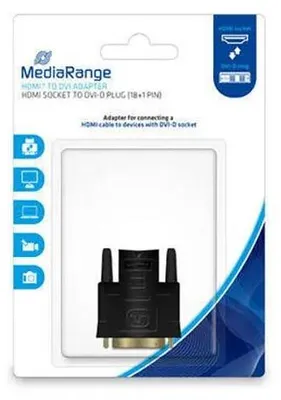 Produktbild von MediaRange HDMI Buchse/DVI-D STecker (18+1-polig) schwarz