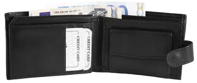 Produktbild von SteinMeister 3000162-001 Herren Geldbörse aus Echtleder Format 11 x 8 cm schwarz