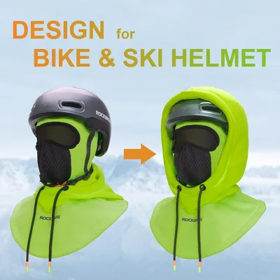 Produktbild von Winddichte Gesichtsmasken für das Radfahren - Warm - Uni - Schwarz