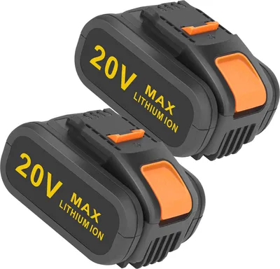 Immagine prodotto di confezione da 2 batterie Li-Ion 20V 6000mAh di ricambio per Worx WA3760, WA3765, WA3883, WA3869, WA3880, WA3867, WA3881