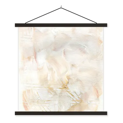 Produktbild von MuchoWow® Textilposter Taupe - Design - Abstrakt 40x40 cm mit schwarzem Rahmen - Fotos