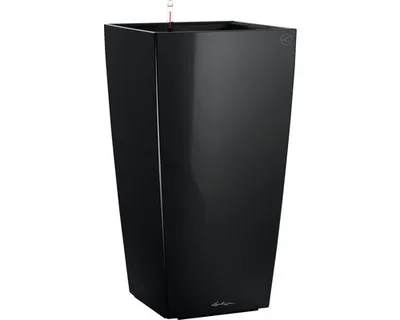 Obrázek produktu pro Samozavlažovací květináč Lechuza Cubico 22 x 22 x 41 cm černá včetně zavlažovacího systému, vložky na rostliny, ukazatele hladiny vody a substrátu