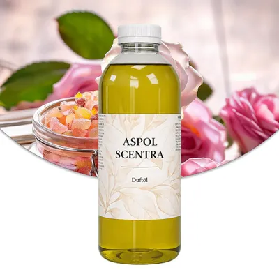 Produktbild von Aspol Scentra Kandierte Rose und Bergamotte UFIREADY Duftöl für Kerzen und Diffusoren 1000 ml, KI-generiertes Bild