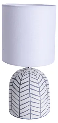 Produktbild von Tischleuchten - Keramik-Tischleuchte "FOLIO" weiß, Tischlampe im Natural Style, aus Keramik in weiß, 27,5 cm hoch, Ø 14 cm, E14-Fassung – Schnurschalter