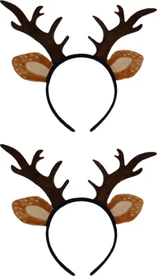 Produktbild von 2 Stück Hirschgeweih-Stirnband, Weihnachten, Cosplay, Haarreif für Erwachsene, realistische Rentierhörner, Ohren, Kostüm, Haar-Accessoire, A, 2 Stück