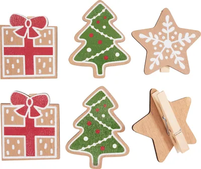 Produktbild von VBS Weihnachtsklammern, 6 Stück