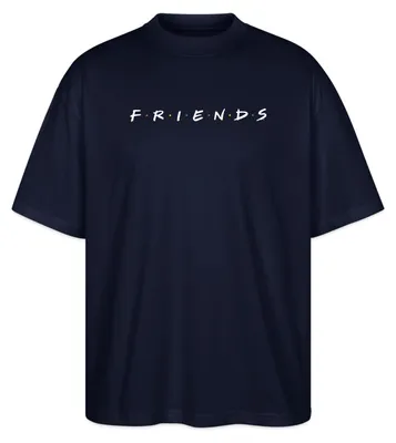 Produktbild von Spreadshirt Friends Logo Oversize Uni T-Shirt, M, Navy