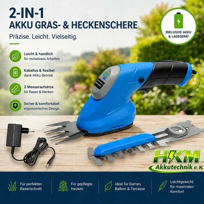Produktbild von GÜDE Akku Gartenpflege-Set GPS 3,6V-1.5 LI Grasschere Strauchschere
