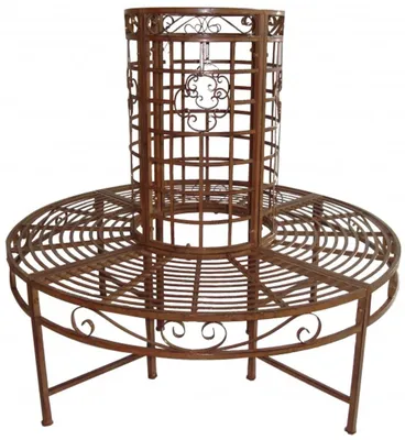 Produktbild von Metall Baumbank 360° Rost-Bronze Optik