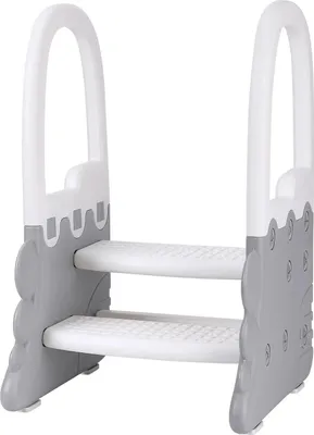 Obrázek produktu pro Dětská stolička - 2stupňová stolička - protiskluzová - s bezpečnostním madlem - do kuchyně a koupelny - HDPE - nutná montáž - pro malé děti