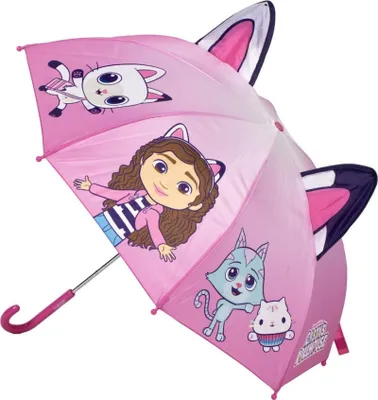 Image de Gabby's Dollhouse Parapluie enfant rose 71cm avec poignée