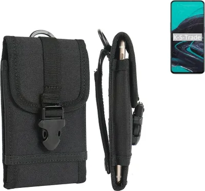 Produktbild von K-S-Trade Holster Handy Hülle kompatibel mit Oppo Reno2 Holster Handytasche Gürtel Tasche Schutz Hülle Robust Outdoor schwarz